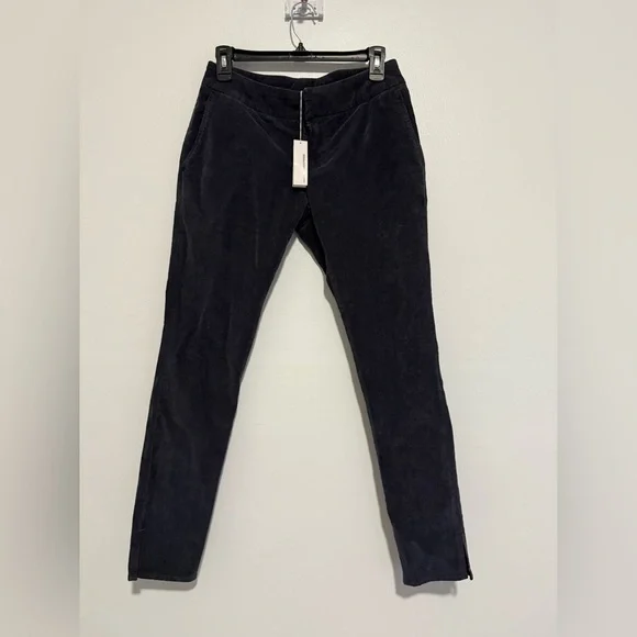 NEWWith TagsJames Perse Split-hem Corduroy Skinny Pants Size 26 Black